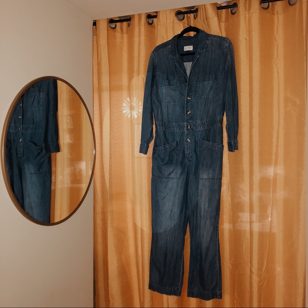 Denim coveralls jumpsuit